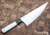 Auxiliary Manufacturing: Chef Knife - Ivory G-10 - Fat Carbon Bolster - Forest G-10 Liners - AEB-L