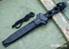 Benchmade Knives: 185BK SOCP Fixed Blade - Textured Black G-10 - CPM-3V - Cobalt Black Cerakote