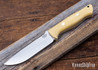 Bark River Knives: Bravo 1.25 LT - CPM 3V - Antique Ivory Micarta - Brass Pins