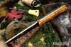 Bark River Knives: Bravo 1.25 LT - CPM 3V - Dark Birdseye Maple - Forest Green Liners - Brass Pins