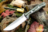 Bark River Knives: Bravo 1.25 LT - CPM 3V - Black & Green Linen Micarta