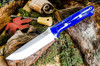 Bark River Knives: Bravo 1.25 LT - CPM 3V - Blue Cyclone Mesh