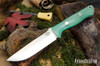 Bark River Knives: Bravo 1.25 LT - CPM 3V - Ghost Green Jade G-10 - Green Liners