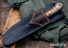 Lon Humphrey Knives: Minuteman - Forged 52100 - Dark Curly Maple - Black Liners - LH28DI018