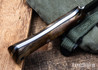 Lon Humphrey Knives: Minuteman - Forged 52100 - Dark Curly Maple - Black Liners - LH28DI023