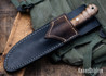 Lon Humphrey Knives: Minuteman - Forged 52100 - Dark Curly Maple - Black Liners - LH28DI028