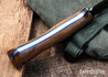 Lon Humphrey Knives: Minuteman - Forged 52100 - Storm Cherry - Blue Liners - LH28DI068