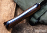 Lon Humphrey Knives: Minuteman - Forged 52100 - Tasmanian Blackwood - Blue Liners - LH28DI084