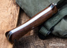 Lon Humphrey Knives: Minuteman - Forged 52100 - Tasmanian Blackwood - White Liners - LH28DI098