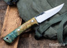 Lon Humphrey Knives: Minuteman - Forged 52100 - Double Dyed Box Elder Burl - Black Liners - LH28DI110