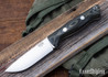 Bark River Knives: Bravo 1 - Rampless - Black & Green Linen Micarta - Black Liners