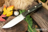 Bark River Knives: Bravo 1 - Rampless - Black Canvas Micarta - Mosaic Pins