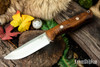 Bark River Knives: Bravo 1 - Rampless - Dark Curly Maple - Red Liners - Mosaic Pins #1
