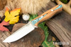 Bark River Knives: Bravo 1 - Black Texas Fencepost - White Liners