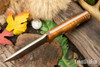 Bark River Knives: Bravo 1 - Dark Curly Maple - Orange Liners