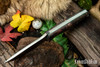 Bark River Knives: Bravo 1 - Gray & Purple Burl - Sea Blue Liners