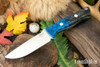 Bark River Knives: Bravo 1 - Arctic Dragon Scale - Sea Blue Liner