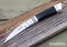 Alan Warren Custom Knives: #2513 Warren Claw - African Blackwood w/Musk Ox - Black G10 & Fluted 7075 Accents - CPM-154