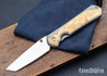 Chris Reeve Knives: Large Sebenza 31 - CPM MagnaCut - Tanto - Box Elder Burl Inlays - CR01FI005