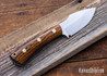 Lishen Knives: Sable - Desert Ironwood - Blue Liners - Brass Pins - AEB-L