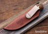 Lishen Knives: Sable - Desert Ironwood - Blue Liners - Brass Pins - AEB-L
