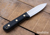 L.T. Wright Knives: Genesis - Black Canvas Micarta - Matte - Magna-Cut - Scandi