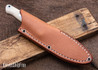 Bark River Knives: UP EDC - Antique Bone Linen Micarta - Virus Damascus