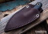 L.T. Wright Knives: Lil Muk - O1 Tool Steel - Green Canvas Micarta - Matte