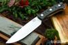 Bark River Knives: Fox River II LT - CPM 3V - Black & Green Linen Micarta - Matte