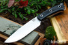 Bark River Knives: Fox River II LT - CPM 3V - Black Canvas Micarta - Hollow Pins