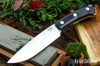 Bark River Knives: Fox River II LT - CPM 3V - Black Canvas Micarta - White Liners