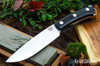 Bark River Knives: Fox River II LT - CPM 3V - Black Linen Micarta - Blue Liners