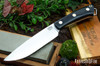 Bark River Knives: Fox River II LT - CPM 3V - Black Linen Micarta - Brass Pins