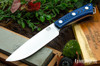 Bark River Knives: Fox River II LT - CPM 3V - Blue & Black G-10