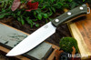 Bark River Knives: Fox River II LT - CPM 3V - Green Linen Micarta