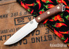 Bark River Knives: Fox River II LT - CPM 3V - Natural Canvas Micarta - Brass Pins - Matte
