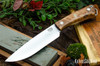 Bark River Knives: Fox River II LT - CPM 3V - Thuya Burl - Mosaic Pins - Long Swedge - Thick Handle