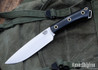 Bark River Knives: Fox River II LT - CPM 3V - Black Linen Micarta - Red Liners - Hollow Brass Pins
