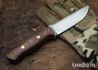 Bark River Knives: Bravo 1 - CPM CruWear - American Walnut - Orange Liners - Brass Pins