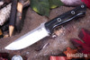 Bark River Knives: Bravo 1 - CPM CruWear - Black Burlap Micarta - Purple Liner - Hollow Pins