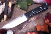 Bark River Knives: Bravo 1 - CPM CruWear - Black Canvas Micarta - Blue Liners - Hollow Pins