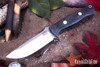 Bark River Knives: Bravo 1 - CPM CruWear - Black Canvas Micarta - Matte