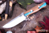 Bark River Knives: Bravo 1 - CPM CruWear - Blue Texas Fencepost - Red Liners