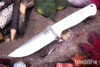 Bark River Knives: Bravo 1 - CPM CruWear - Bone White Micarta - Toxic Green Liners