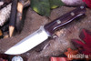 Bark River Knives: Bravo 1 - CPM CruWear - Burgundy Canvas Micarta - Mosaic Pins