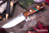 Bark River Knives: Bravo 1 - CPM CruWear - Desert Ironwood - Malachite Spacer - Red Liners