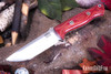 Bark River Knives: Bravo 1 - CPM CruWear - Firedog Canvas Micarta - White Liners - Mosaic Pins