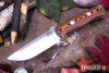 Bark River Knives: Bravo 1 - CPM CruWear - Orange & Black Suretouch - Matte