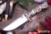 Bark River Knives: Bravo 1 - CPM CruWear - Purple Cholla Cactus with Turquoise #1
