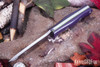 Bark River Knives: Bravo 1 - CPM CruWear - Purple G-10 - Toxic Green Liners - Hollow Pins